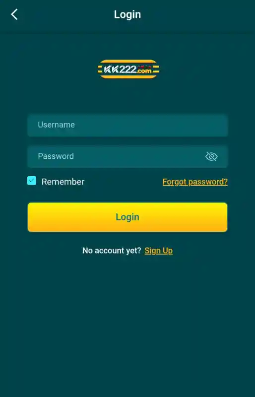 KK222 Game Login for android